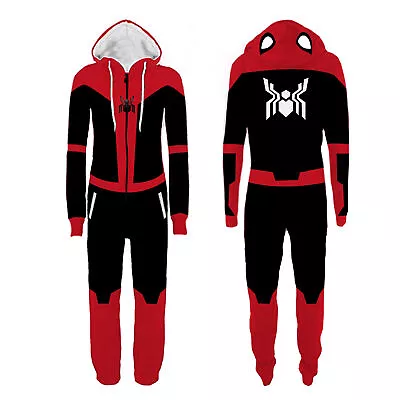 Buy Spiderman Pajamas X-Men Deadpool Jumpsuit Superhero Adult Sleepwear Fancy Dress& • 27.59£