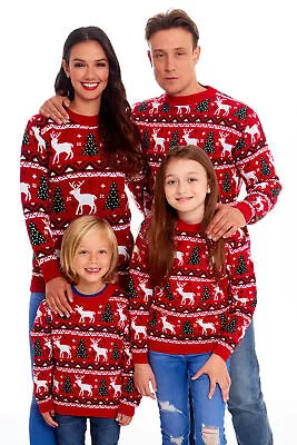 Buy Family Christmas Jumper Mens Womens Kids Unisex Ladies Xmas Knit Sweater Novelty • 18.95£