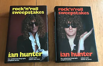 Buy IAN HUNTER Rock'n'Roll Sweepstakes TWO VOLUMES Authorised Biography 1st Eds HBDJ • 29.99£