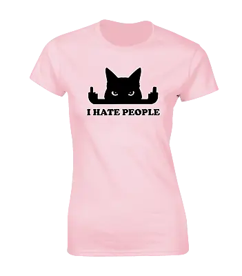 Buy I Hate People Cat Ladies T Shirt Funny Cat Lover Animal Kitten Cute Gift Idea  • 7.99£