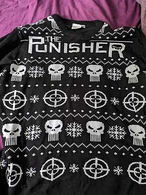 Buy Marvel The Punisher Christmas Jumper Size XXL • 12£