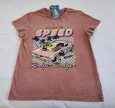 Buy Hot Wheels Ladies Rodger Dodger Printed Short Sleeve T Shirt Size S New • 12.63£