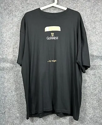 Buy Guinness T Shirt Official Merch Men’s 2XL Black Guinness By Night Pint Glass • 17.50£