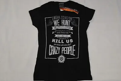 Buy Supernatural Crazy People Ladies Skinny T Shirt New Official Tv Series Show • 9.99£