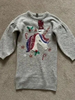 Buy Tu * Girls Christmas Unicorn Jumper Dress * Age 7 Years * Bnwt • 10£