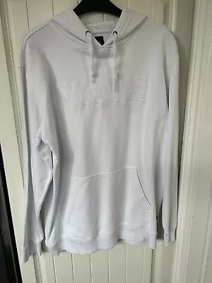 Buy Vans White Hoodie Sweatshirt Hooded Jumper Long Sleeve Off The Wall Top Size M • 25£