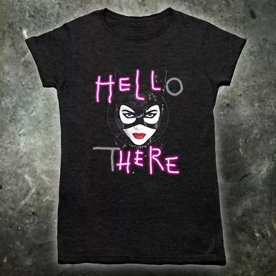 Buy Ladies Selina Kyle Catwoman Hell Here T Shirt Sign Batman Returns Joker DC Comic • 18.99£
