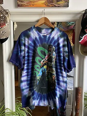 Buy VINTAGE 1999-2000 Carlos Santana Tie Dye Band T-Shirt Top • 65£