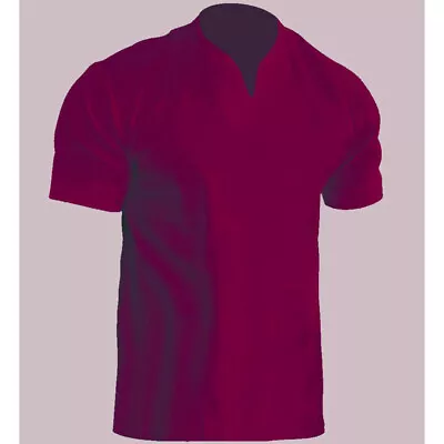 Buy Mens V-neck Short Sleeve Plain Solid Shirts Loose Casual Summer T-Shirt Tops • 8.99£