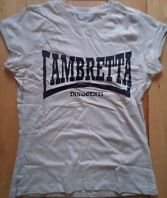 Buy Womens Lambretta Beige Tshirt Small To Med  / Med To Large  Vespa Scooter Mod • 8.99£