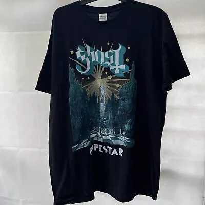 Buy Ghost Band Shirt The Popestar 2017 Tour Tshirt Tobias Forge Metal Black Size XL • 34.99£