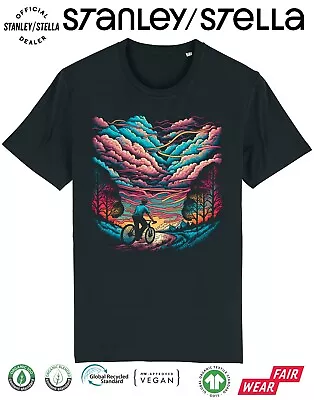 Buy Mens Cycling T-Shirt - Biking Art Scenery Forest - Cyclist Gift Bicycle Clothing • 8.99£
