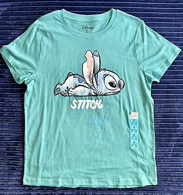 Buy Ladies Girls Disney Primark Green Stitch T-shirt Size Small 10-12  Lilo & Stitch • 7.99£