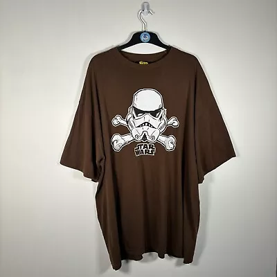 Buy Vintage Star Wars Stormtrooper T Shirt Tee Brown Graphic Print Mens Y2K • 12.99£