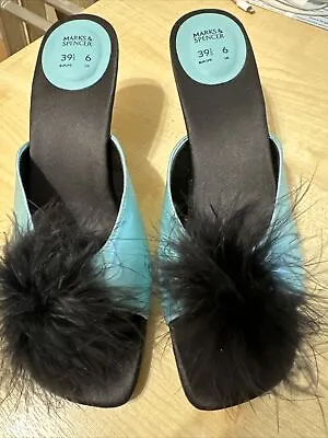 Buy New Marks &Spencers Blue Ladies Slippers Size 6 • 15£