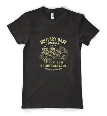 Buy Military Base American Legend US Army Jeep Personalised Unisex Adult T Shirt • 14.49£