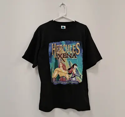 Buy Hercules & Xena Animated Movie Promo Rare 1997 90's T-shirt Size L • 50£