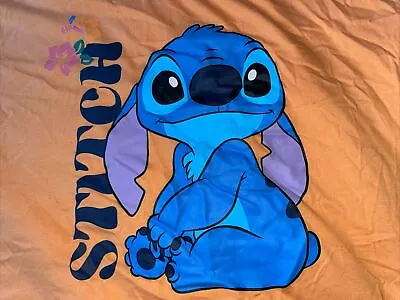 Buy BNWT Disney 100 @ Primark Stitch Ladies 2XL 22/24 Short Sleeve T-shirt Orange • 3.99£