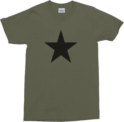 Buy Star Military Green T-Shirt - Army, REM, Indie, 70s, 80s, 90s, 00s, S-XXL • 17.99£