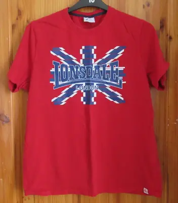 Buy VGC Lonsdale Union Jack Red T Shirt Size L • 6£
