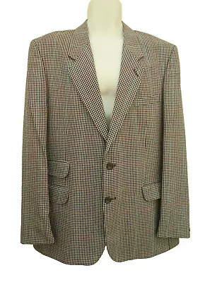 Buy Burton Premier Collection - Classic Jacket Size 40R - Wool Blend Brown Mix Check • 15.95£