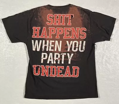 Buy THRASHED ~ Hollywood Undead ~ Sh!t Happens Party Undead ~ Concert Tour T Shirt • 23.70£