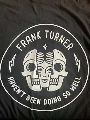Buy Frank Turner Black T-shirt Size X Large • 19.98£