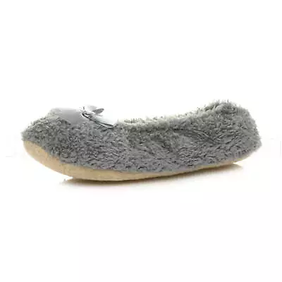Buy Womens Ladies Slip On Elastic Cosy Soft Fleece Gift Bow Heart Gem Slippers Socks • 8.99£