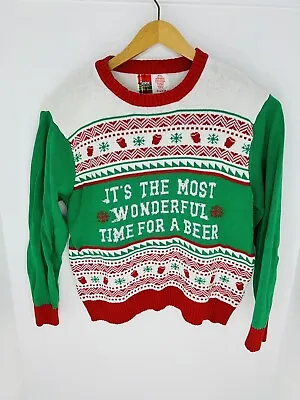 Buy Spencers Ugly Christmas Sweater Most Wonderful Time For Beer Size XXL Beer Lover • 21.62£