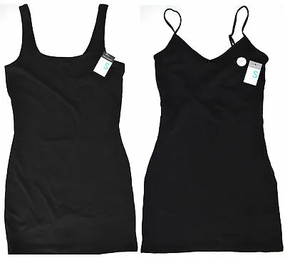 Buy Primark Vest Top Ladies Girls Long Cami Dress Stretch Strap Black Size 6 To 24 • 14.99£