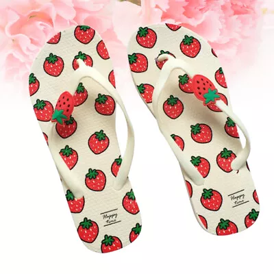Buy  Summer Fruits Strawberry Slipper Skid Resistance Cool Slipper For Beach • 13.85£