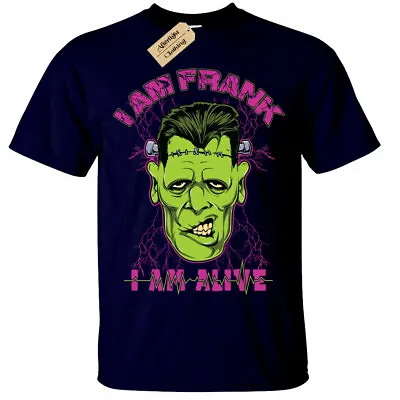 Buy Frankenstein Mens T-Shirt I Am Frank Halloween Top • 11.95£