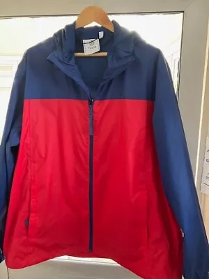Buy TOG24 Craven Mens Waterproof Packaway Jacket Night Blue/Bright Red XXXL • 15£