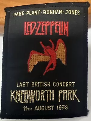 Buy LED ZEPPELIN Last British Concert Knebworth Park 11th August 1979 Sewn On Patch • 31.84£