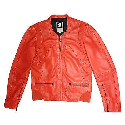 Buy G-Star Leather Jacket | Womens | Red | Medium • 79.99£