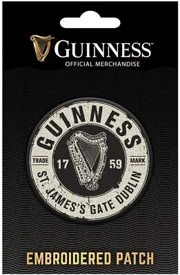 Buy Guinness Bottle Top Iron-on / Sew-on Cloth Patch 65mm X 65mm  • 4.99£