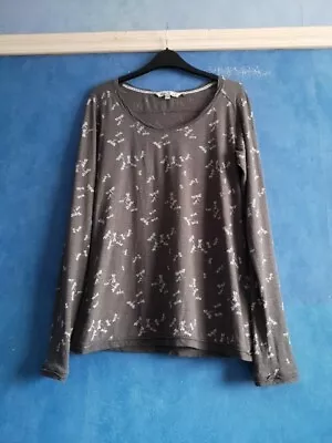 Buy Fat Face Grey Jersey Dragonfly Print 100% Cotton Long Sleeve T-shirt Size 10  • 8.50£
