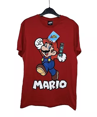 Buy Super Mario T Shirt Medium Red Nintendo Gamer 2020 Merch Brand New Top • 9.99£