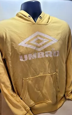 Buy Unisex Yellow Umbro Hoodie Size Medium  • 6.99£