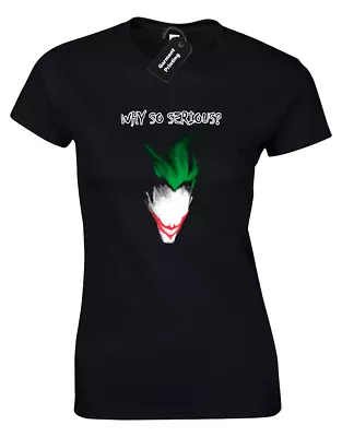 Buy Why So Serious Ladies T-shirt Funny Joker Man Design Bat Gotham Scary (colour) • 7.99£