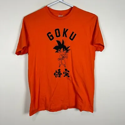 Buy Dragon Ball Z DBZ Goku Anime Orange Slim Graphic Casual Crew Tee T Shirt Mens XL • 8.84£