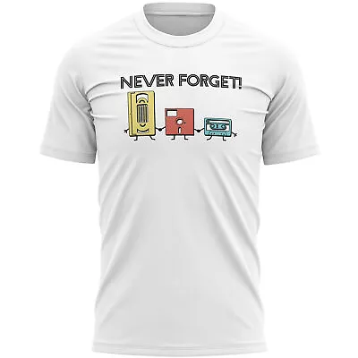 Buy Never Forget Classic 80's Cassette VHS Tape Mens T Shirt Shirt Gifting Birthd... • 14.99£