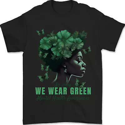 Buy We Wear Green Mental Health Awareness Mens T-Shirt 100% Cotton • 7.49£