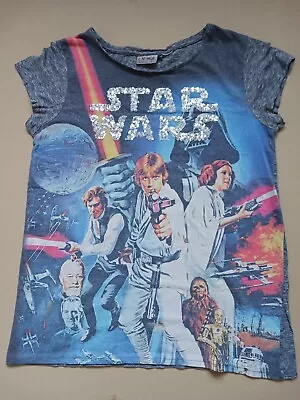Buy Next Star Wars T Shirt Sizes S With A Glittery Logo Of Star Wars And The Actors • 4.95£