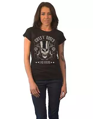 Buy Guns N Roses Top Hat Skull And Pistols Skinny Fit T Shirt • 14.93£