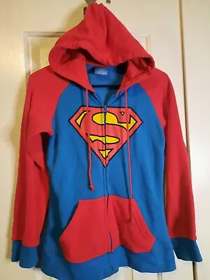 Buy Ladies Juniors DC Comics SUPERMAN Zipup HOODIE Sweatshirt Size - S Small  • 16.33£