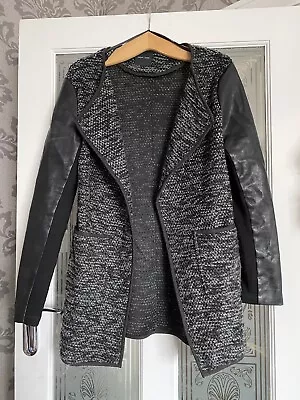 Buy Women’s New Look Black And Grey Twill Jacket - Uk 10 • 10£