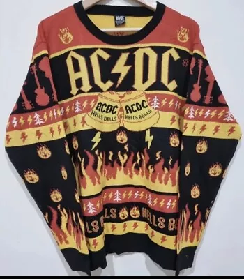 Buy AC/DC Christmas Sweat Jumper Size L Brand New With Tags • 31.60£