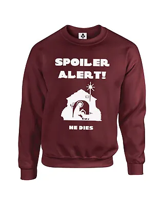 Buy Spoiler Alert... He Dies! Funny Adults Christmas Jumper Xmas Sweatshirt  • 19.95£