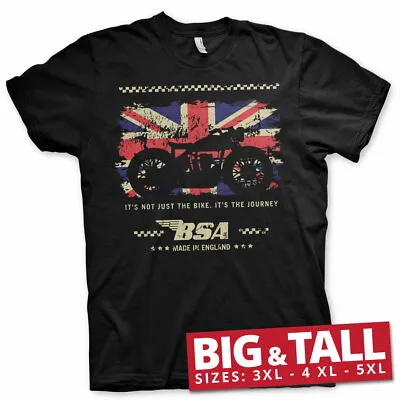 Buy Licensed B.S.A. Motorcycles - The Journey BIG & TALL 3XL, 4XL, 5XL Men's T-Shirt • 22.98£